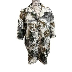 Favant men's Hawaiian button down‎ shirt XL